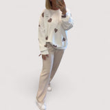 Marisa | Pulli mit verspieltem Herzen-Muster aus feinstem Cashmere
