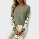 Aurora | Luxuriöser Strickpullover mit exquisitem Blumendesign