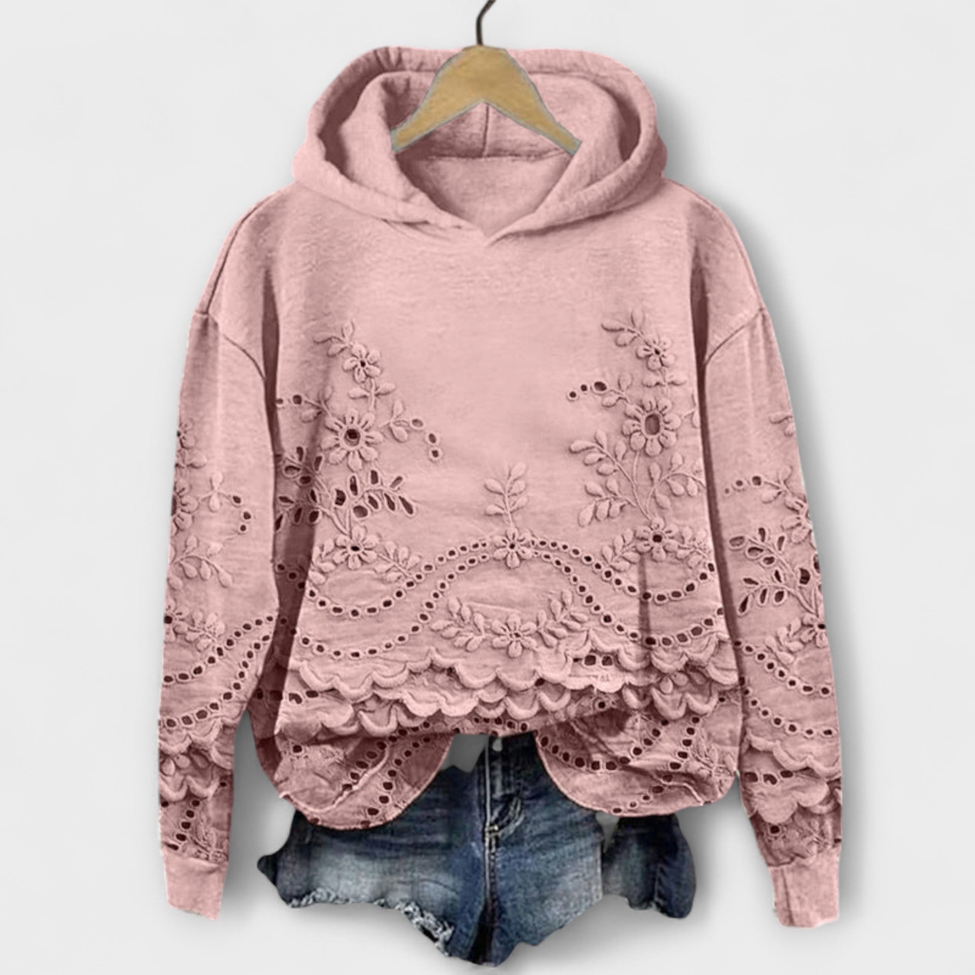 Anneliese | Vintage-Hoodie mit floraler Eleganz