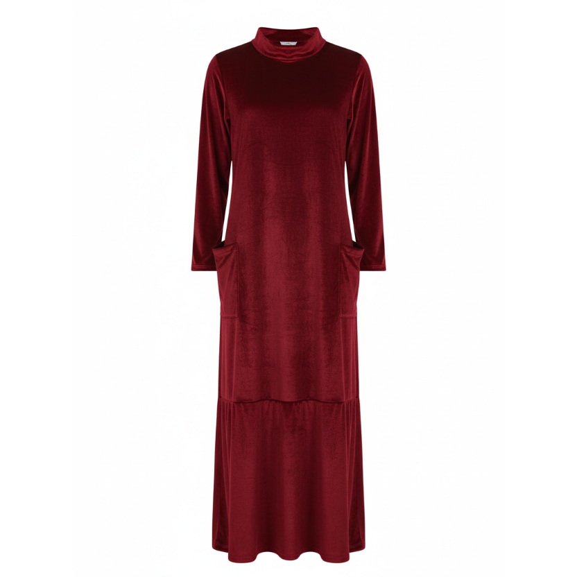 Rubina | Elegantes Langarmkleid aus edelster Seide