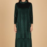 Rubina | Elegantes Langarmkleid aus edelster Seide