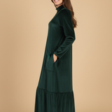 Rubina | Elegantes Langarmkleid aus edelster Seide