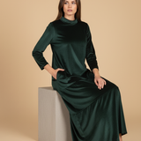 Rubina | Elegantes Langarmkleid aus edelster Seide
