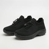 Isabella | Elegante orthopädische Schuhe aus feinster Strickware in sattem Grün und Schwarz