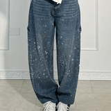 Adele | Glamouröse Ballon-Cargo-Jeans mit funkelnden Akzenten