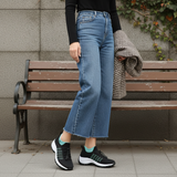 Isabella | Elegante orthopädische Schuhe aus feinster Strickware in sattem Grün und Schwarz