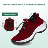 Isolde | Elegante orthopädische Schuhe aus luxuriösem Strickstoff in Schwarz und Rot