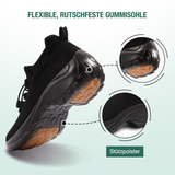 Isolde | Elegante orthopädische Schuhe aus luxuriösem Strickstoff in tiefem Schwarz