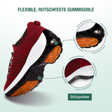 Isolde | Elegante orthopädische Schuhe aus luxuriösem Strickstoff in Schwarz und Rot