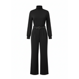 Orina | Elegantes Ensemble mit Stehkragen in tiefem Schwarz