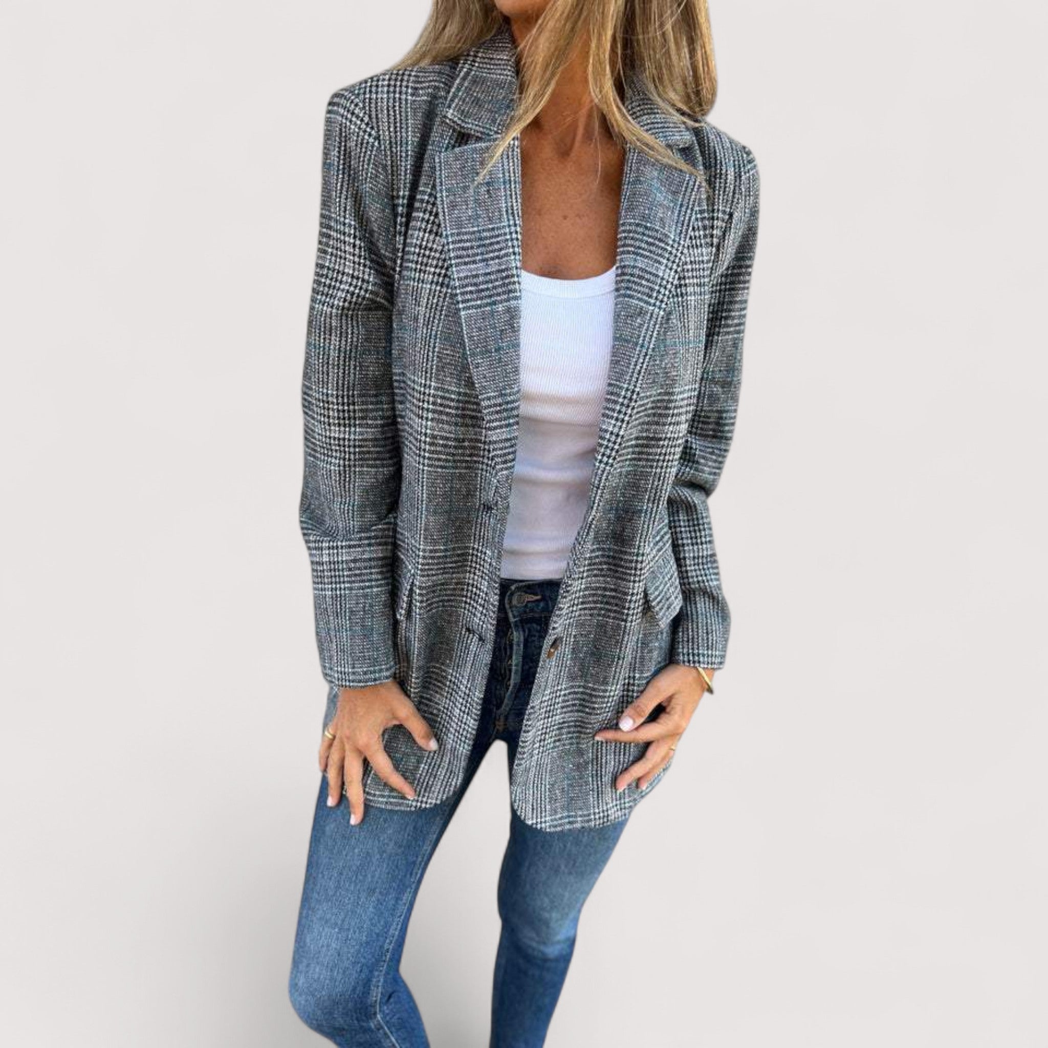 Tiziana | Eleganter Karo-Blazer für anspruchsvolle Anlässe