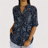 Tumascha | Elegante Seidenbluse mit floralen Akzenten