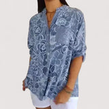Tumascha | Elegante Seidenbluse mit floralen Akzenten