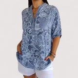 Tumascha | Elegante Seidenbluse mit floralen Akzenten