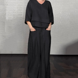 Noemi | Elegantes, weit geschnittenes Minimalismus-Zweiteiler-Set