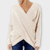 Heidi | Eleganter gekreuzter Pullover aus feinstem Cashmere