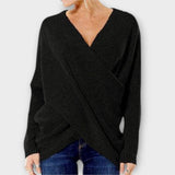Heidi | Eleganter gekreuzter Pullover aus feinstem Cashmere