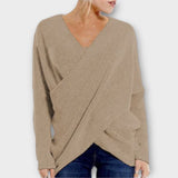 Heidi | Eleganter gekreuzter Pullover aus feinstem Cashmere