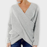 Heidi | Eleganter gekreuzter Pullover aus feinstem Cashmere