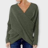 Heidi | Eleganter gekreuzter Pullover aus feinstem Cashmere